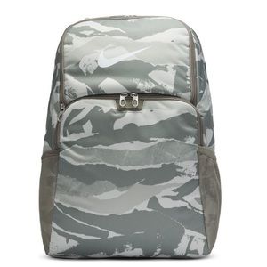 NIKE Brasila XL Camo Athlete Backpack Bag CU9648-320 Gray EUC light green camo